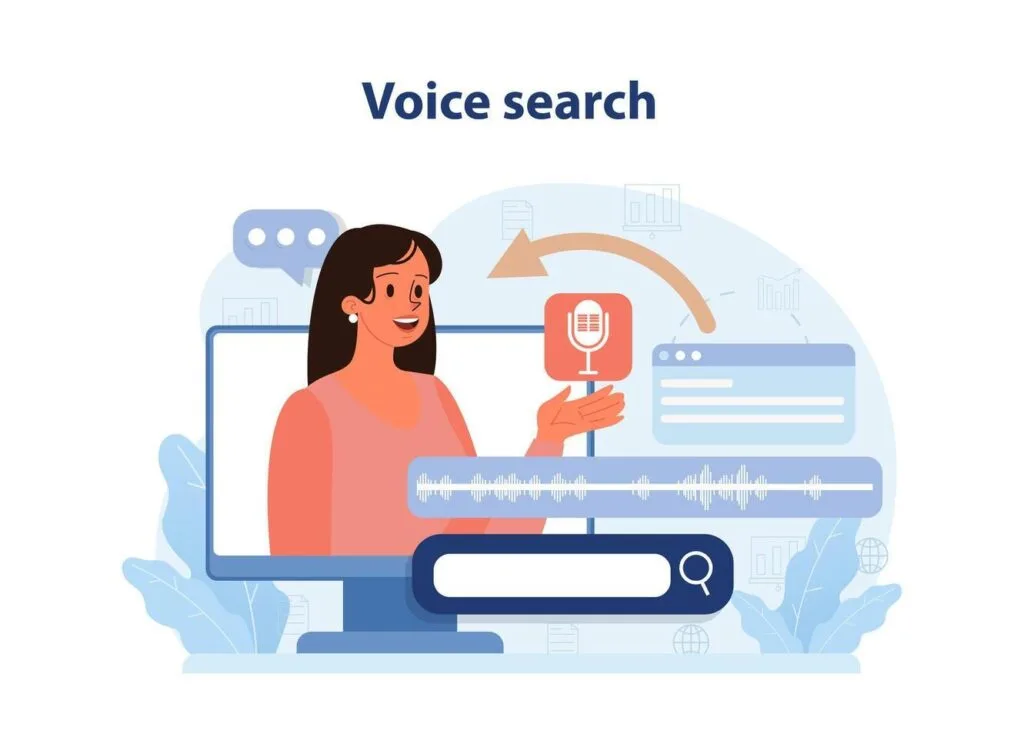 Voice Search & AI SEO: How to Optimize for the Future of Search Engines 22 voice search artificial intelligence virtual assistant character speaking vector