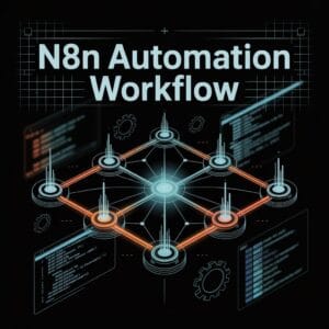 n8n automation workflow in futuristic style